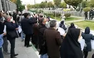 تجمع اعتراضی پرستاران تامین اجتماعی مقابل مجلس