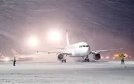 لغو و تاخیر چندین پروازِ فرودگاه مهرآباد در پی بارش برف