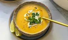 گرمای پاییز در یک کاسه | ترفند تهیه سوپ کدو حلوایی +ویدئو