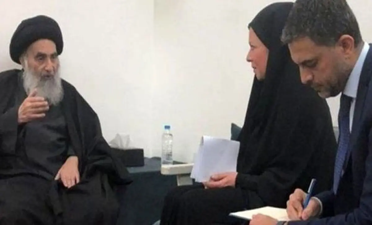 دیدار نماینده سازمان ملل با آیت‌الله سیستانی