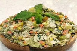 باید حتما این سالاد سیب زمینی با سس پرتقال رو امتحان کنی! | طرز تهیه سالاد سیب زمینی با سس پرتقال +ویدئو