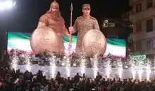 رونمایی از مجسمه والرین، نماد مقاومت تاریخی مردم ایران | هم‌اکنون؛ پرده از چهره میدان انقلاب افتاد +ویدئو