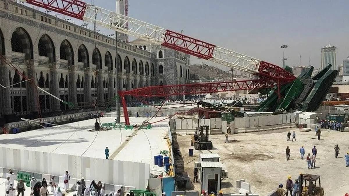 سقوط جرثقیل در مسجدالحرام بلای آسمانی بود/ عاملان حادثه تبرئه شدند!