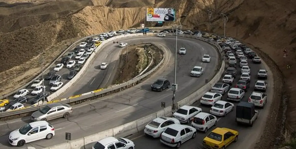 ترافیک سنگین در جاده‌های چالوس و هراز