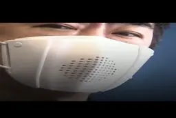 ساخت ماسک جدیدکه می تواند به تلفن همراه متصل شود + ویدئو