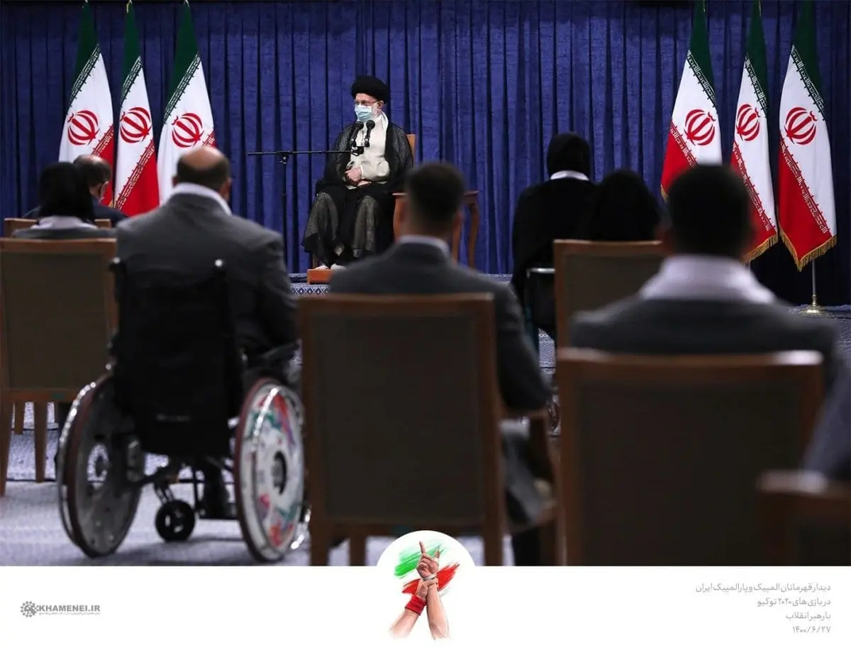  دقایقی قبل؛ تصویری از دیدار قهرمانان المپیک و پارالمپیک ایران در بازی‌های ۲۰۲۰ توکیو با رهبر انقلاب