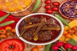 خورش بامیه ساده رو به روش جنوبیا درست کن | طرز تهیه خورش بامیه ساده