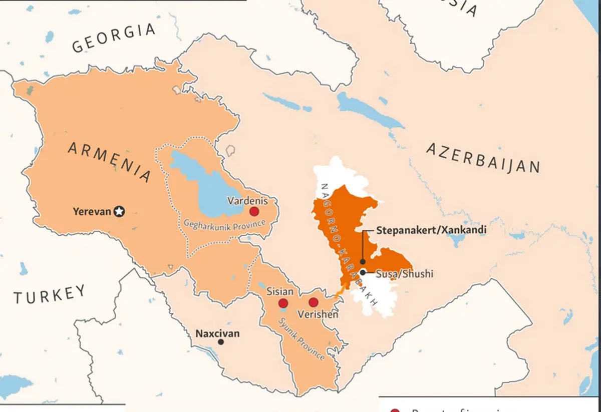 پیشروی ارتش آذربایجان درون خاک ارمنستان