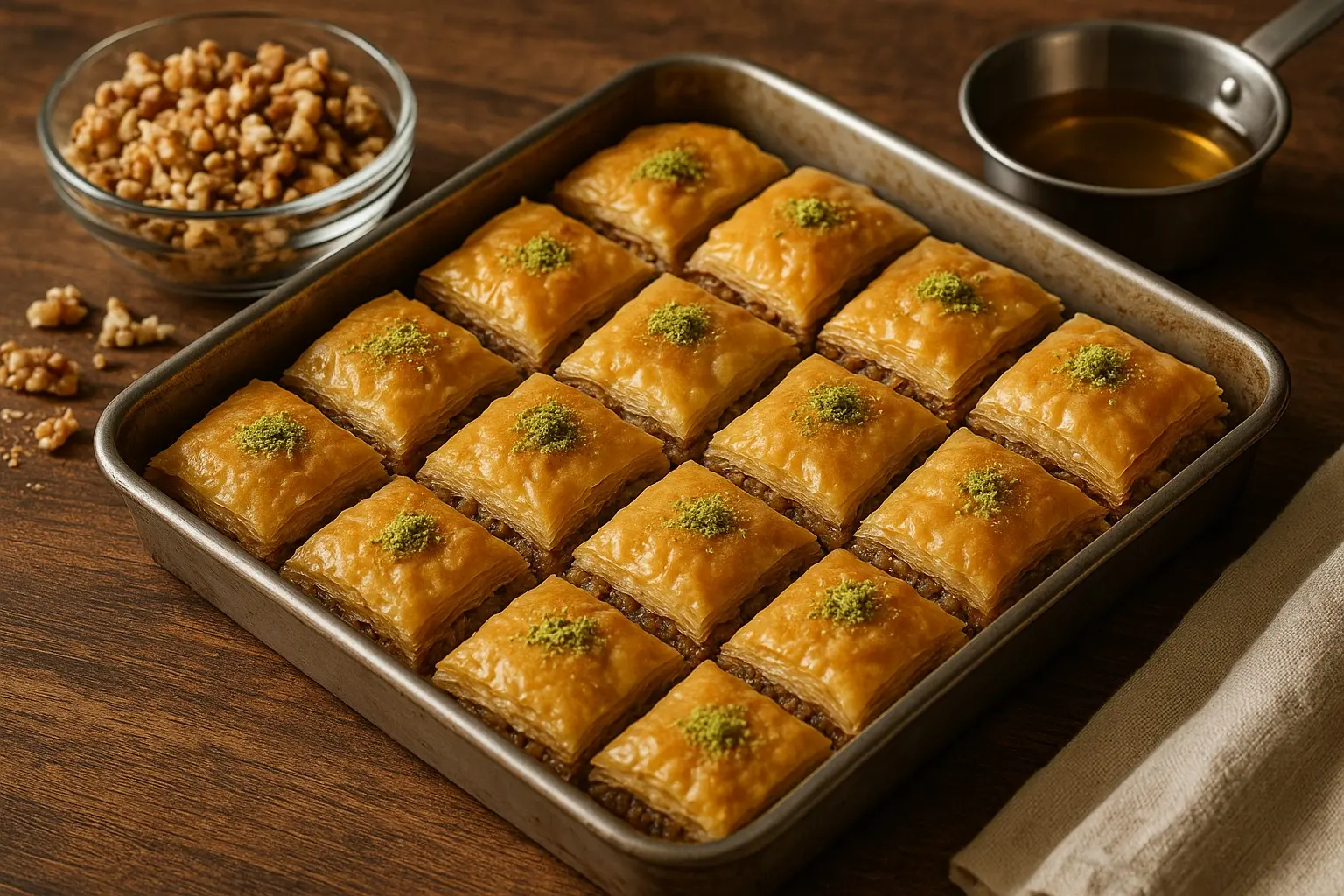 طرز تهیه باقلوا شیر عسلی | متفاوت‌ترین باقلوایی می‌شه که خوردی +ویدئو