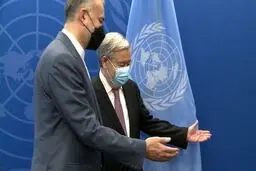 امیرعبداللهیان خطاب به گوترش: متعاقب محکومیت خرابکاری در سایت کرج از طرف گروسی اجازه نصب دوربین ها را دادیم 