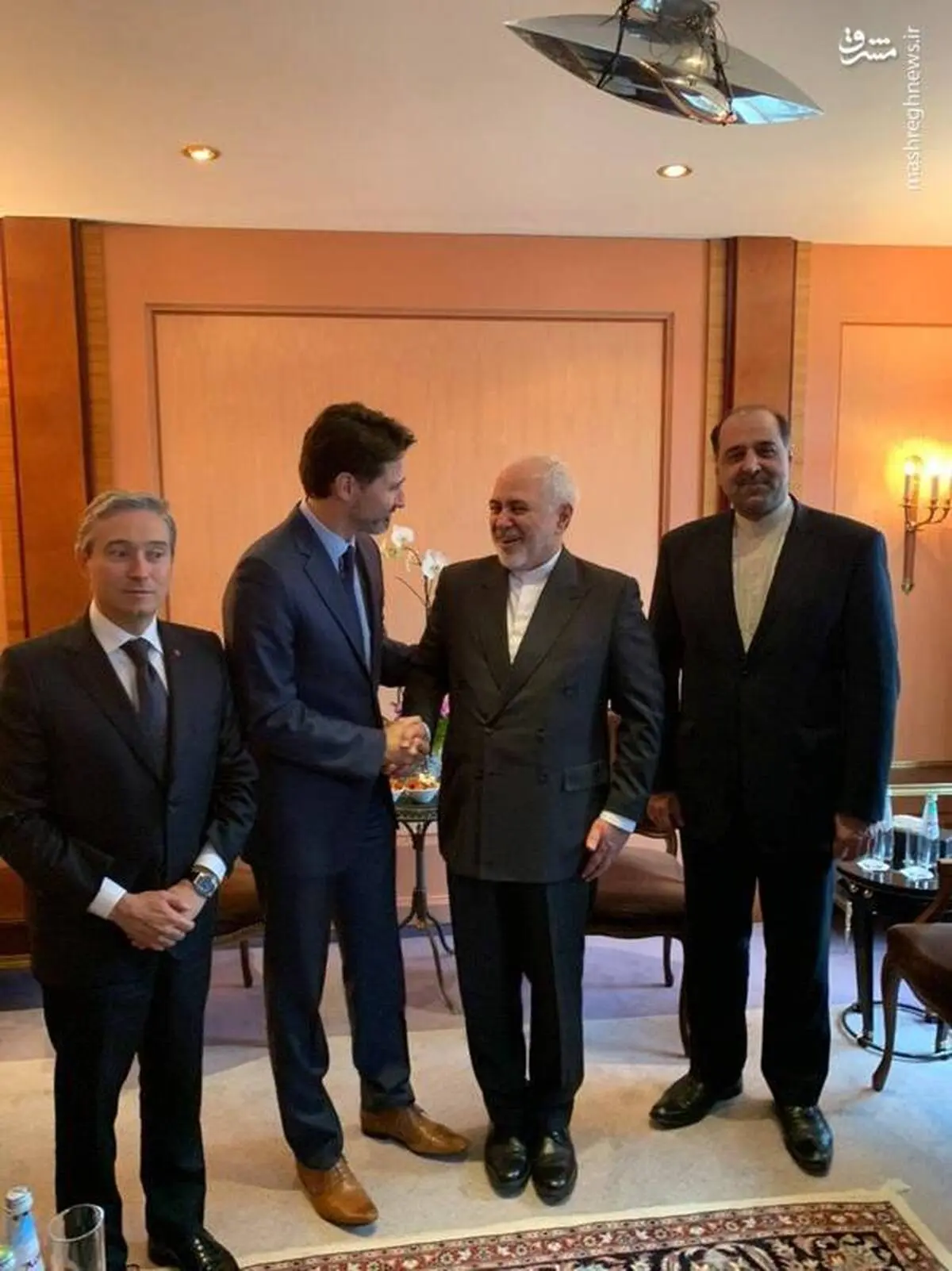 دیدار ظریف و نخست‌وزیر کانادا در مونیخ 