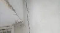 ترک‌خوردگی دیوار  برخی منازل‌ در زلزله «فیروزآباد»  لرستان در اثر زلزله