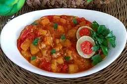 “یتیمچه بادمجان و سیب زمینی”، غذایی ساده و لذیذ