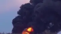 انبار نفت در نزدیکی پایگاه هوایی در واسیلکوف اوکراین آتش گرفت + ویدئو  