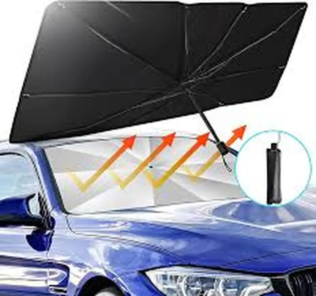 چترهایی برای خودرو | راهحل خلاقانه چینیها برای خودروهای داغ +ویدئو