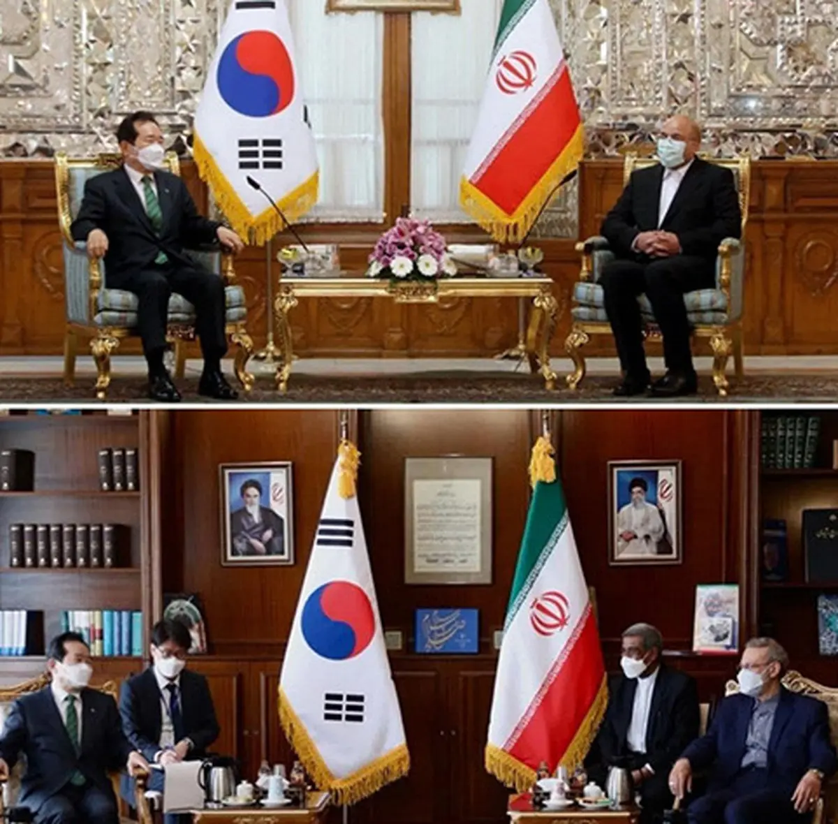 چرا نخست وزیر کره جنوبی با لاریجانی دیدار کرد؟ | نخست‌وزیر کره جنوبی هم با قالیباف دیدار کرد هم با لاریجانی