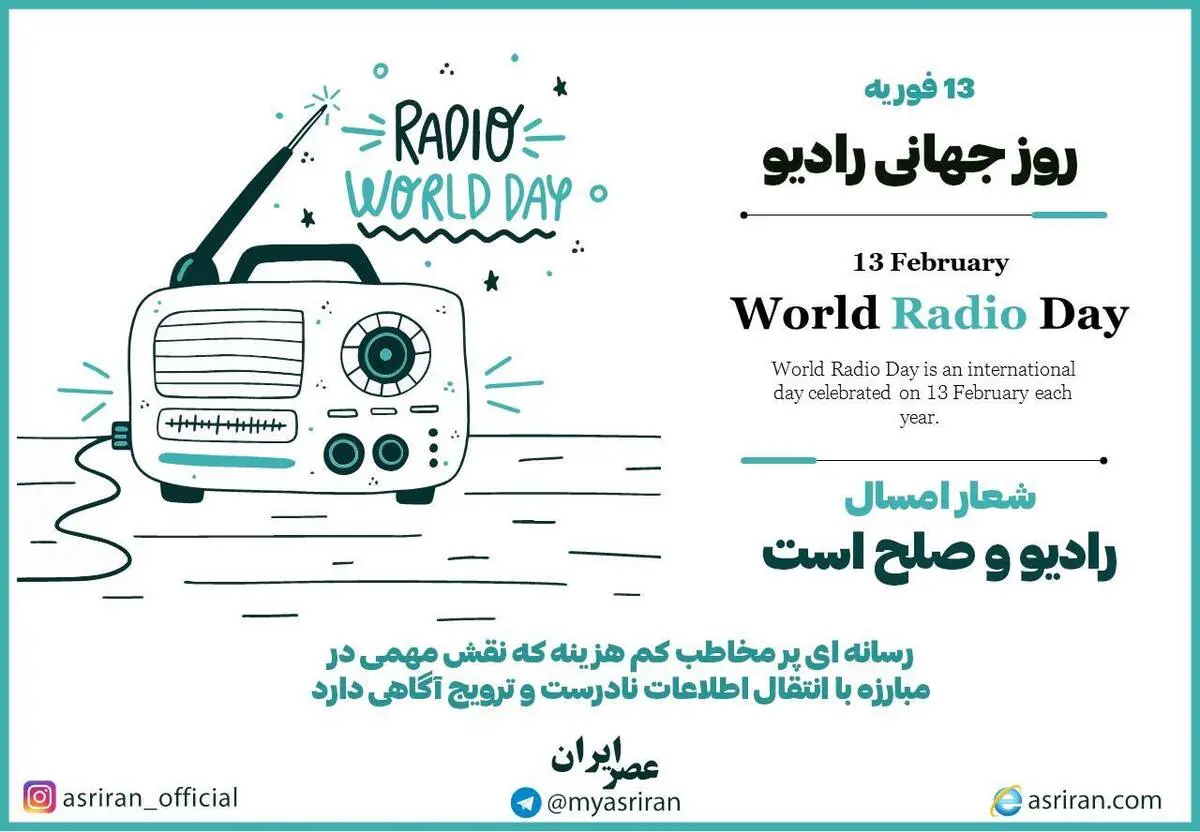 13 فوریه روز جهانی رادیو + اینفوگرافیک
