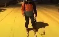 اسکی در خیابان‌های استانبول! +ویدئو