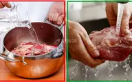 این مواد غذایی را قبل از پختن نشویید! | گوشت خام و برنج را قبل از پخت نشویید!
