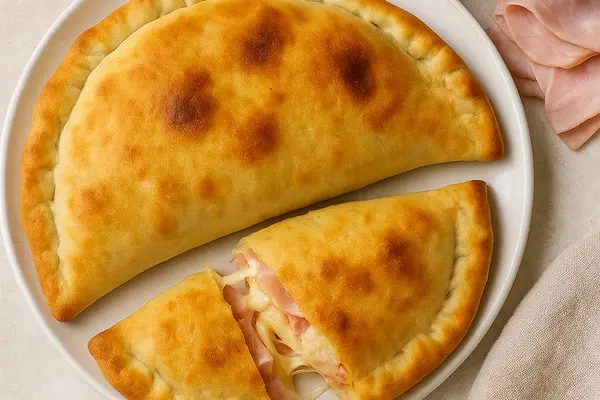 طرز تهیه پیتزا کالزونه | بیا بهت طرز تهیه پیتزا با خمیر هزارلا رو یاد بدم! +ویدئو
