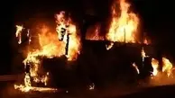 آتش‌سوزی اتوبوس در جاده تهران - پردیس + ویدئو 
