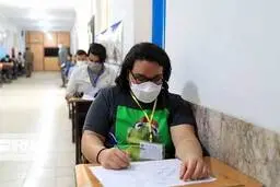 عکس های جالب و دیدنی از برگزاری امتحانات دانش آموزان| برگزاری امتحانات پایه دوازدهم دانش آموزان با رعایت پروتکل های بهداشتی 