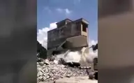  لحظه تخریب یک خانه بدون ستون + ویدئو 
