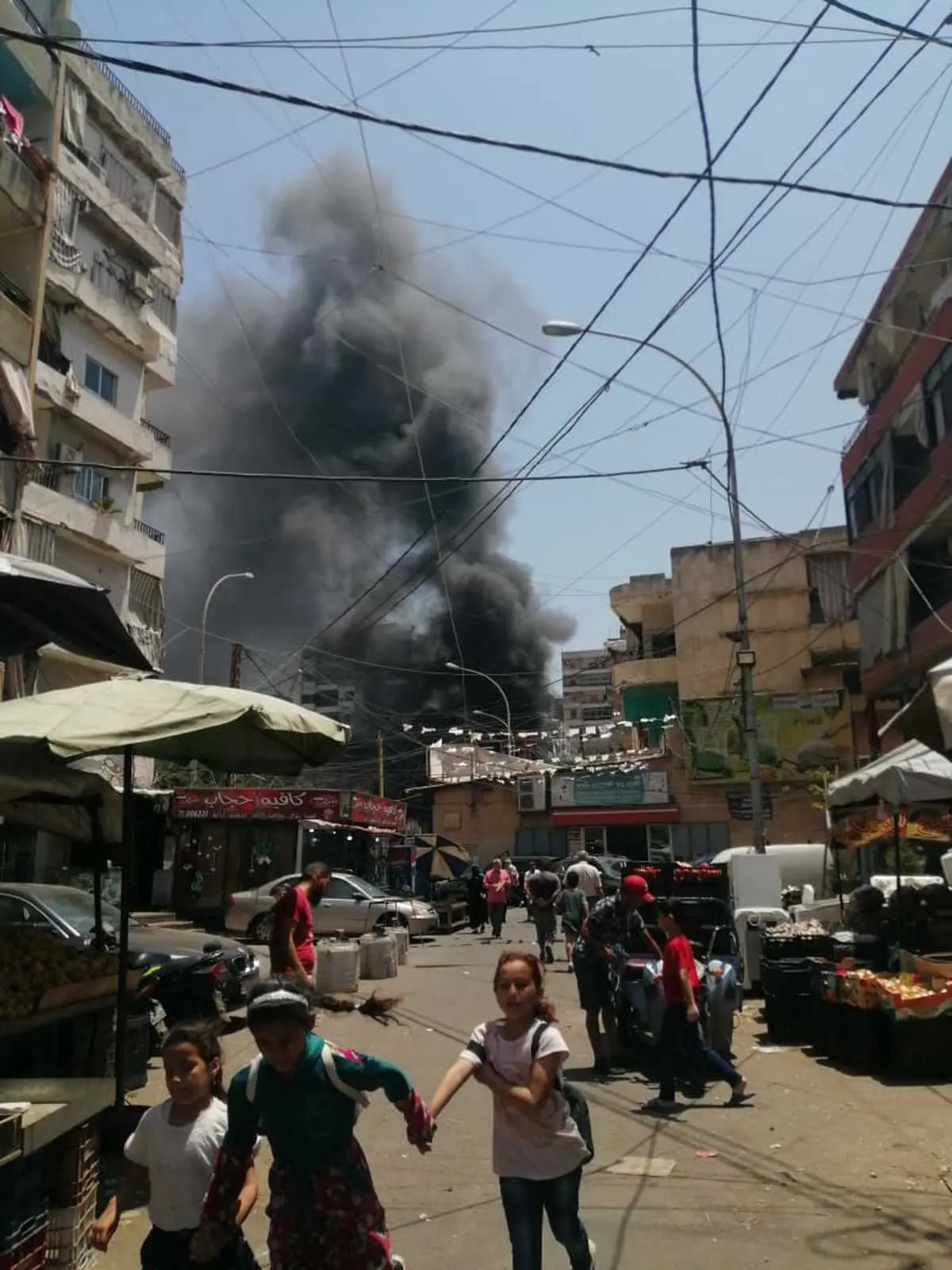 انفجار مهیب در منطقه قصقص بیروت + عکس