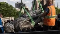 
در آمریکا  معترضان مجسمه‌های کریستف کلمب را تخریب  کردند
