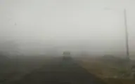 لحظه برخورد کامیون با چند خودرو در هوای مه آلود +فیلم