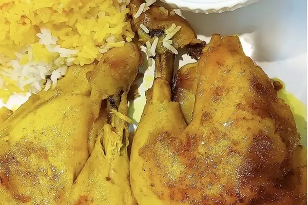 ناهار پلو مرغ زعفرانی بدون رب درست کن، محشر میشه | طرز تهیه پلو مرغ زعفرانی به روش رستورانی 
