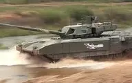 لحظه انهدام یک تانک روسی بر اثر برخورد با مین+ویدئو 