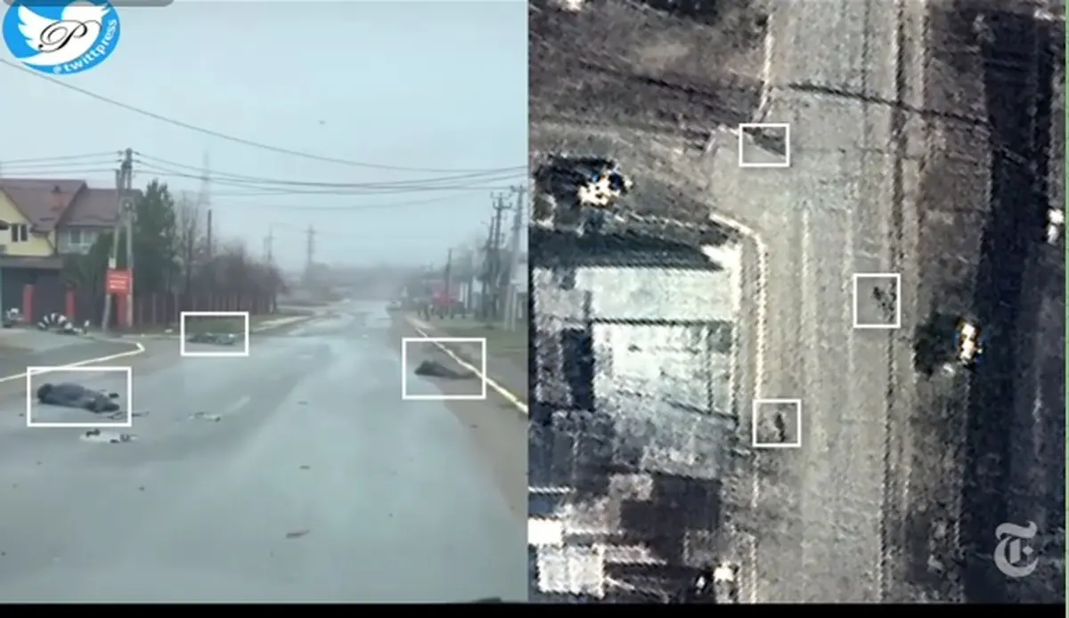 نیویورک تایمز: اثبات قتل غیرنظامیان توسط ارتش روسیه با تصاویر ماهواره ای + ویدئو 