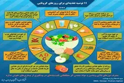  ۱۱ توصیه تغذیه‌ای برای روزهای کرونایی