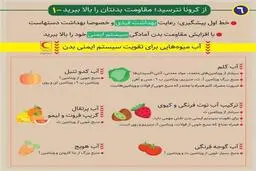 
اینفوگرافیک/ از کرونا نترسید، مقاومت بدنتان را بالا ببرید

