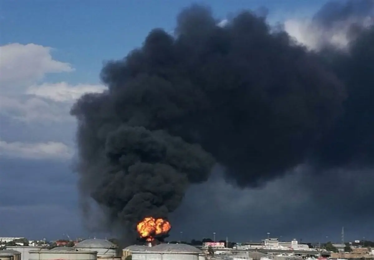 آتش سوزی در پالایشگاه الاحمدی کویت