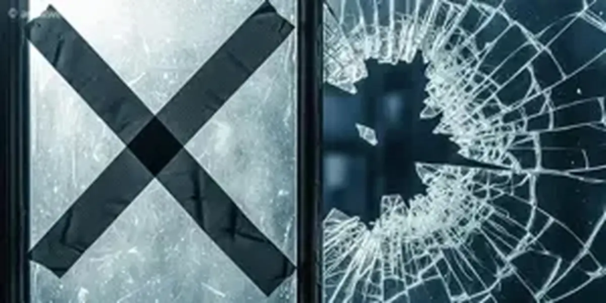 نکات ایمنی در برابر موج انفجار | الگو‌های صحیح چسب‌ زدن شیشه