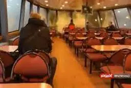 لحظات رعب‌آور طوفان در کشتی!