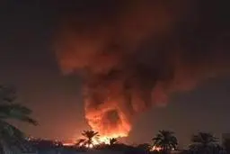 تصاویر منتشر شده از حمله موشکی به پایگاه ترکیه در نزدیکی موصل+ویدئو