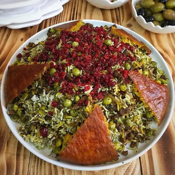 ناهار نخود فرنگی پلو با گوشت و شوید درست کن | طرز تهیه نخود فرنگی پلو با گوشت و شوید و طعمی عالی