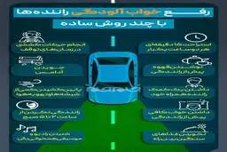 رفع خواب آلودگی در رانندگی با چند روش ساده + اینفوگراف