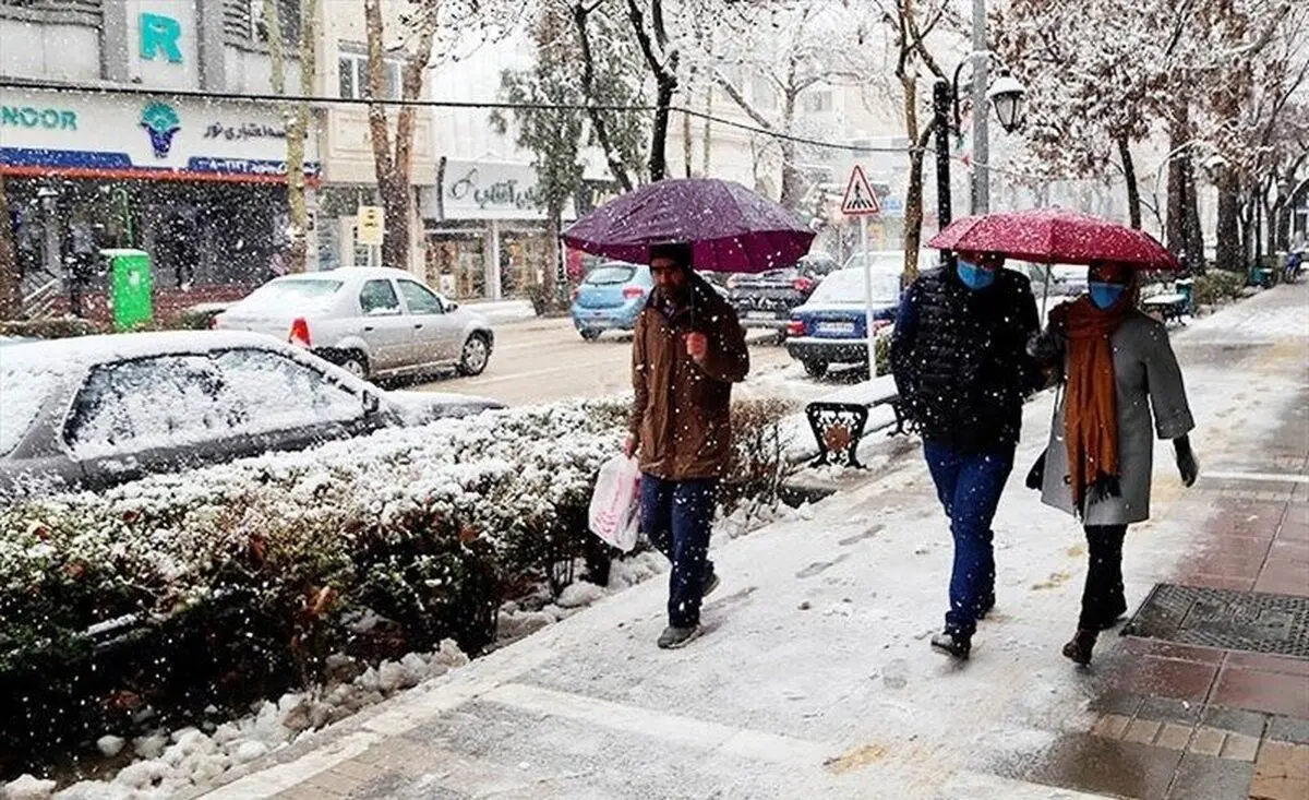 بارش برف و باران در ۱۹ استان| سامانه بارشی جدید از اواخر چهارشنبه وارد ایران می‌شود 