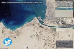 ترافیک کشتی‌ها در کانال سوئز+عکس
