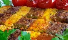 کباب دو رنگ مجلسی؛ چشم‌نوازو خوش طعم|  خوش‌عطرکباب تابه‌ای دو رنگ؛ ترکیب وسوسه‌انگیز مرغ و گوشت در یک تابه