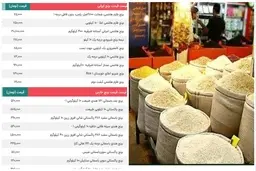 قیمت برنج ایرانی و خارجی  ۴ مهر | قیمت برنج هاشمی - طارم - کامفیروز - هندی - باسماتی  + جدول