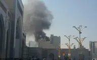 آتش سوزی اطراف حرم امام رضا دود غلیظی ایجاد کرد |  ۷۵  آتش نشان به محل آتش سوزی اعزام شدند +ویدئو