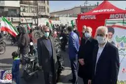 حضور حاج قاسم نوده فراهانی رئیس اتاق اصناف تهران در در مراسم راهپیمایی ۲۲ بهمن