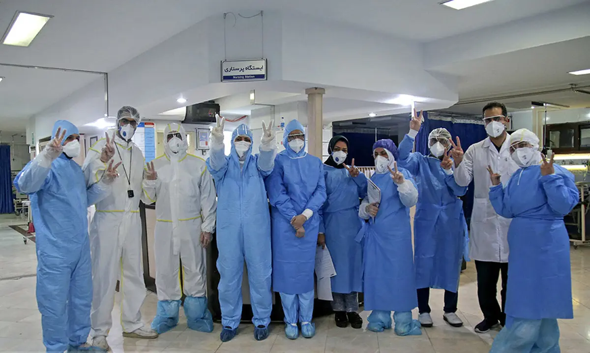 (تصاویر) بخش بیماران کرونا در بیمارستان امام رضا قم 