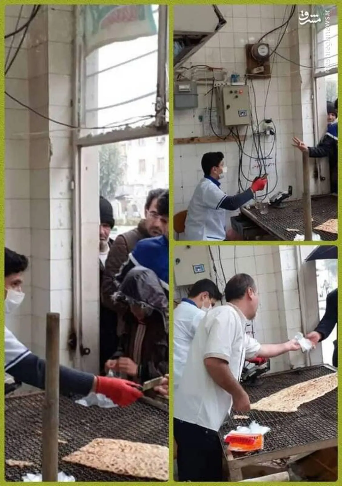 اقدام پسندیده یک نانوا برای پیشگیری از کرونا