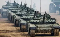به صف بستن تانک های آمریکایی به سمت اوکراین